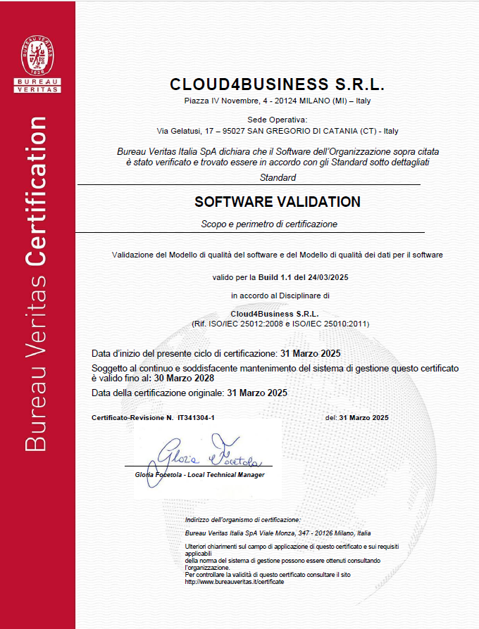 Bureau Veritas — Software Validation · ISO:OK